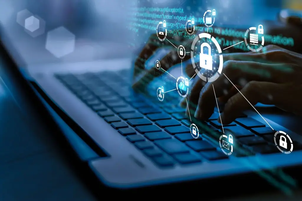 Laptop showing visual of Secure Cellular Connectivity